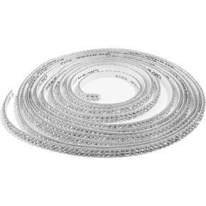 Rhinestone Ribbon,3 Yards Self-Adhesive Rhinestone Ribbon,Rhinestone Tape for Crafts DIY Event Dress Shoes Phone Car Party Decorations,2 Rows, Width 0.2" (2 Rows)
