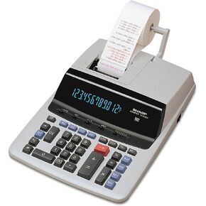 Sharp 12-Digit Print Calculator Desktop Size Adding Machine, Perfect for Everyday Use and Office, Bright, Large Easy-to-Read Numbers on Both the Display and the Two-ColorPrinted Tape (VX-2652H)