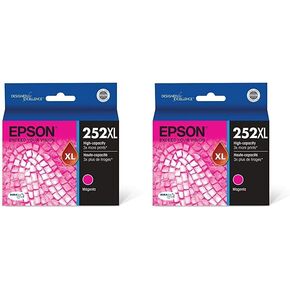 EPSON 252 DURABrite Ultra Ink High Capacity Magenta Cartridge (T252XL320-S) Works with WorkForce WF-3620, WF-3640, WF-7110, WF-7610, WF-7620, WF-7710, WF-7720, WF-7210