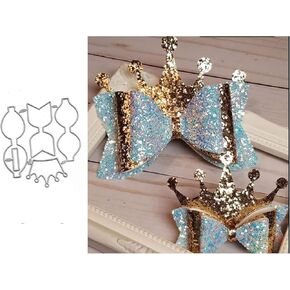 3pcs Crown Bow Tie Metal Die Cuts,Merry Christmas Bowtie Hair Bow Cutting Dies Cut Stencils for DIY Scrapbooking Decorative Embossing Paper Leather Scrapbooking Card Making