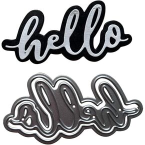 Hello Words Metal Die Cuts Basic Words Die Cuts for DIY Scrapbooking Photo Album Paper Crafting Card Making Decorative
