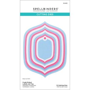 Spellbinders Fresh Picked Labels and Tag Etched Dies, Metal