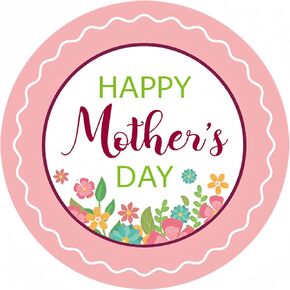 60 Pcs Happy Mother's Day Stickers, 2Inch Floral Gift Labels Stickers Self-Adhesive Labels Stickers for Mother's Day Envelope Seal Cards Boxes Gift Wrap Party Decorations