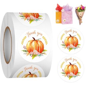 500Pcs 1.5Inch Thank You for Celebrating with Us Sticker Roll, Greenery Round Stickers for Decorating Wedding, Baby Shower, Thank You Party Favors