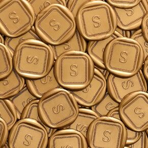 UNIQOOO Initial Alphabet Wax Seal Stickers Letter G - Classic Monogram Wedding Invitation Envelope Seal Stickers, 50 Pcs Self-Adhesive Antique Gold Stickers for Party, Christmas, Gift Wrapping