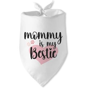 I Love My Mom Dog Bandana Triangle Dog Bandanas for Dogs Puppy Bandana Funny Pet Puppy Photo Prop Pet Scarf Accessories for Pet Dog Lovers Gifts