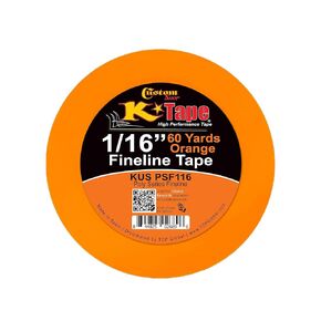 Custom Shop 1/8" Fine Line Tape Fineline Masking Tape Polytape Orange 1/8" X 60 Yard Roll