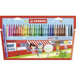 STABILO Medium Fiber-Tip Pen power - Pack of 24 - Assorted Colors