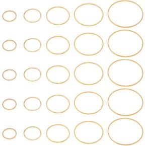 Tupalizy 50PCS Beading Hoops Earrings Charms Findings Circle Pendant Open Bezels Frame Linking Rings Connectors for Resin Earrings Necklace Jewelry Making DIY Keychains Crafts,12/15/20/25/30mm, Nickel