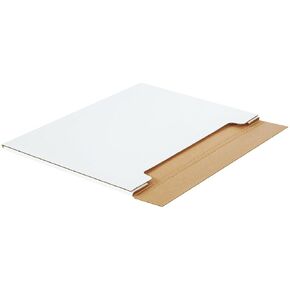 Boxes Fast BFM302214 Jumbo White Fold-Over Cardboard Mailers, 30 x 22 1/2 x 1/4 Inches, Easy Fold Mailers, Corrugated Die-Cut Shipping Boxes, Multi-Depth, Large White Mailing Boxes (Pack of 20)