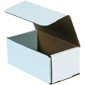 Aviditi White Corrugated Cardboard Mailing Boxes, 9" x 6" x 5", Pack of 50, Crush-Proof, For Shipping, Mailing and Storing