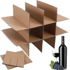 1 Sets Glass Dividers for Moving Boxes Packing Boxes Kit 15x11x11in Packing Glass Dividers for Kitchen Dish Packing Wine Glassware Cardboard Box Compartments Dividers (Box Not Included)