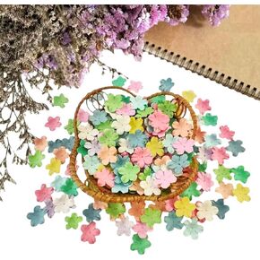 Artificial Flower Petals Mulberry Paper Flowers 15x15 mm. DIY Crafts Scrapbooking Wedding Card Supplies Embellishment Doll House Mini Paper Flower (Purple Tone)