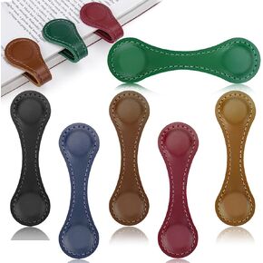 4PCS Magnetic Bookmarks, Leather Magnetic Bookmarks for Women, Double-Sided Magnetic Book Mark Clip Gift for Book Lover Readers Men Women Teachers Students, Book Accessories