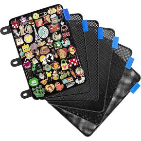 Enamel Pin Display Pages (6 PK) - Display and Trade Your Disney Collectible Pins in Any 3-Ring Binder - Pages Lay Flat with Pinbacks and NO Sagging! (Black - Pins Not Included)