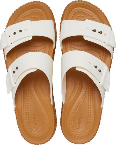 Crocs Women's Low Wedge Brooklyn Woven Buckle Black, 8 in Saudi Arabia