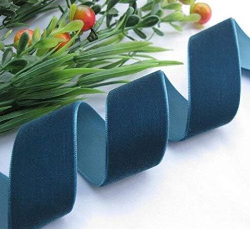 Chenkou Craft 20 Yards 1" Velvet Ribbon Total 20 Colors Assorted Lots Bulk 25mm (Multicolored, 1"(25mm)) in Kuwait