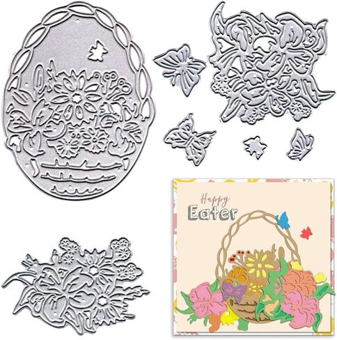 ALIBBON 2Pcs Easter Rabbit Egg Frame Die Cuts for Card Making, Easter Cutting Dies Metal Template Molds, Easter Dies for Crafting DIY Photo Album Embossing Scrapbooking Supplies in Kuwait