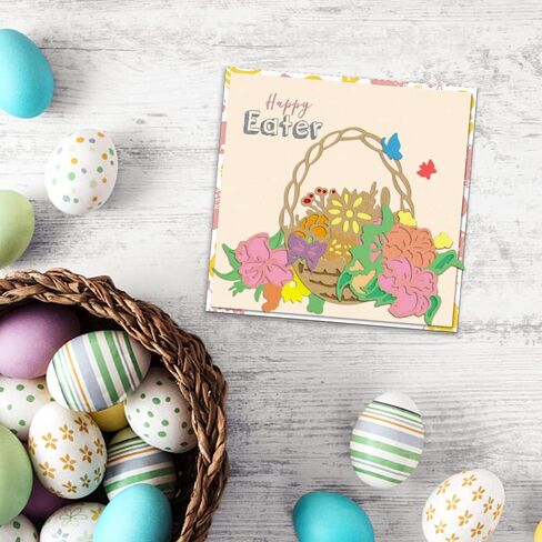 ALIBBON 2Pcs Easter Rabbit Egg Frame Die Cuts for Card Making, Easter Cutting Dies Metal Template Molds, Easter Dies for Crafting DIY Photo Album Embossing Scrapbooking Supplies in Kuwait