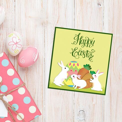 ALIBBON 2Pcs Easter Rabbit Egg Frame Die Cuts for Card Making, Easter Cutting Dies Metal Template Molds, Easter Dies for Crafting DIY Photo Album Embossing Scrapbooking Supplies in Kuwait