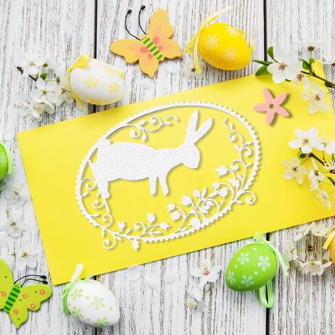 ALIBBON 2Pcs Easter Rabbit Egg Frame Die Cuts for Card Making, Easter Cutting Dies Metal Template Molds, Easter Dies for Crafting DIY Photo Album Embossing Scrapbooking Supplies in Kuwait