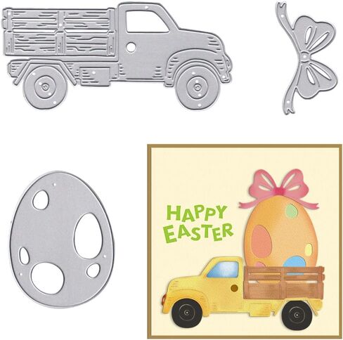 ALIBBON 2Pcs Easter Rabbit Egg Frame Die Cuts for Card Making, Easter Cutting Dies Metal Template Molds, Easter Dies for Crafting DIY Photo Album Embossing Scrapbooking Supplies in Kuwait