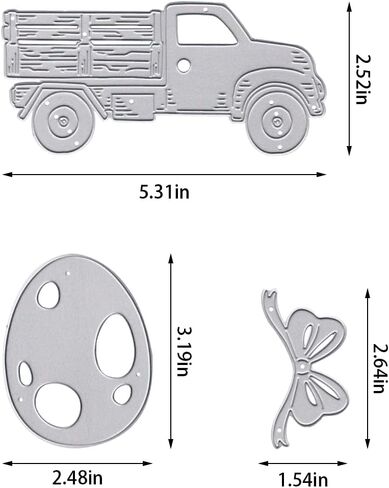 ALIBBON 2Pcs Easter Rabbit Egg Frame Die Cuts for Card Making, Easter Cutting Dies Metal Template Molds, Easter Dies for Crafting DIY Photo Album Embossing Scrapbooking Supplies in Kuwait