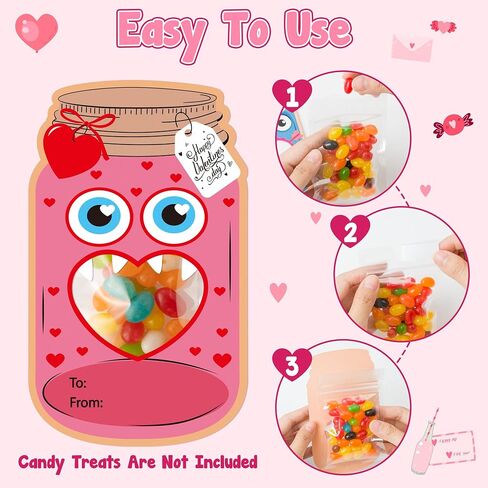 TICIAGA 48set Halloween Treat Bag Fillers with Gift Cards Happy Halloween Mason Jar Candy Holder for Kids DIY Halloween Skull Black Cat Candy Card Gifts Happy Halloween Trick or Treat Party Favors in Kuwait