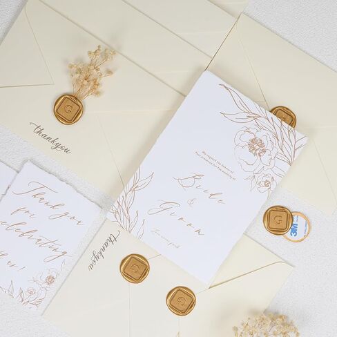 UNIQOOO Initial Alphabet Wax Seal Stickers Letter G - Classic Monogram Wedding Invitation Envelope Seal Stickers, 50 Pcs Self-Adhesive Antique Gold Stickers for Party, Christmas, Gift Wrapping in Saudi Arabia