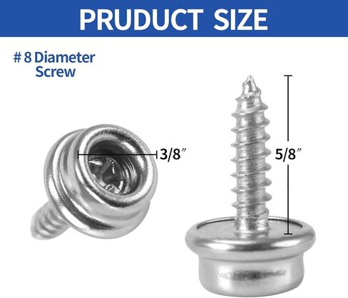 CTTZCKJ Boat Canvas Snaps Stainless Steel Screw Bolt Cover Snaps Replacement Snaps for Boat Cover Socket Snap Screw Stud Canvas Snap Tool for Boat Covers (5/8"", 30) in Saudi Arabia