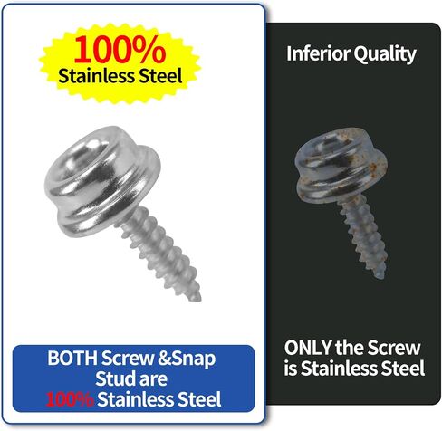 CTTZCKJ Boat Canvas Snaps Stainless Steel Screw Bolt Cover Snaps Replacement Snaps for Boat Cover Socket Snap Screw Stud Canvas Snap Tool for Boat Covers (5/8"", 30) in Saudi Arabia