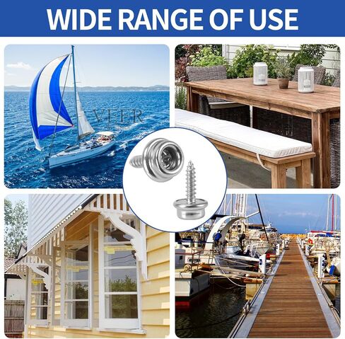 CTTZCKJ Boat Canvas Snaps Stainless Steel Screw Bolt Cover Snaps Replacement Snaps for Boat Cover Socket Snap Screw Stud Canvas Snap Tool for Boat Covers (5/8"", 30) in Saudi Arabia