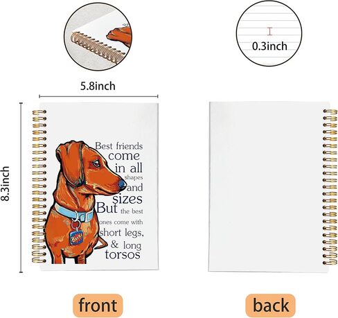 VNWEK Adorable Puppy Pug Dog It's Not Dog Hair It's Pug Glitter Spiral Notebook Journal 5.5 x 8.3 inches,Dog Themed Lined Hardcover Spiral Notebook,Gifts for Pug Dog Lovers Women in Saudi Arabia