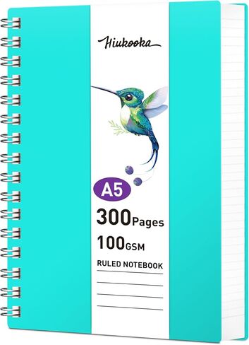 HIUKOOKA Spiral Notebook A4 - College Ruled Notebooks for work, 300 Pages Notebook Journal 8.5 x 11 inches, PVC Cover notebook 100gsm Thick Paper,Journals For Women Writing, Note Taking(Purple) in Saudi Arabia