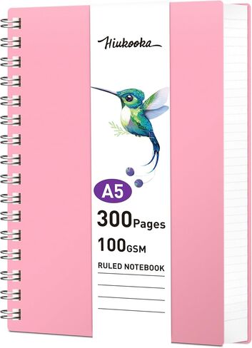 HIUKOOKA Spiral Notebook A4 - College Ruled Notebooks for work, 300 Pages Notebook Journal 8.5 x 11 inches, PVC Cover notebook 100gsm Thick Paper,Journals For Women Writing, Note Taking(Purple) in Saudi Arabia
