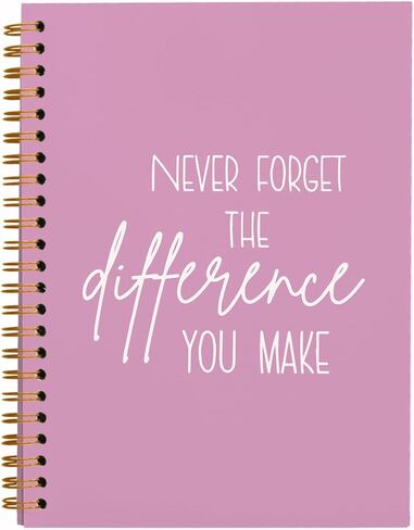 QUICQOD Never Forget The Difference You Make Notebook,Inspiratioanl Notebook Journal for Work Office School Student Teacher Coworker,Positive Hardcover Spiral Notebook 5.5x8.3(beige) in Saudi Arabia