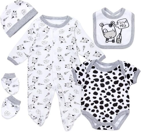 5 أجهزة كمبيوتر مثبتة من جديد ملابس دمية ملابس وملحقات للاثني عشر إلى 17-22 بوصة من جديد دمى بقرة لطيف دمى ملابس الملابس مع قبعة المري in Kuwait