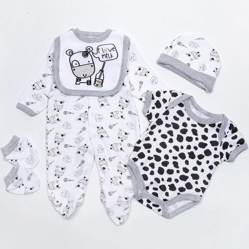 5 أجهزة كمبيوتر مثبتة من جديد ملابس دمية ملابس وملحقات للاثني عشر إلى 17-22 بوصة من جديد دمى بقرة لطيف دمى ملابس الملابس مع قبعة المري in Kuwait