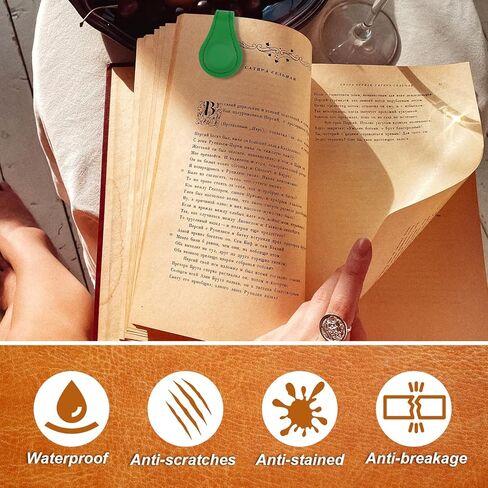 4PCS Magnetic Bookmarks, Leather Magnetic Bookmarks for Women, Double-Sided Magnetic Book Mark Clip Gift for Book Lover Readers Men Women Teachers Students, Book Accessories in Kuwait