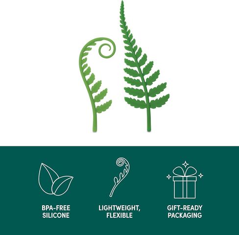 Fred Woodland Sprouts Sprouts Formks Formks ، مجموعة من اثنين ، الأخضر ، السيليكون المرن الرفيع ، ومرح مخزن المخزن ، وهدية لعشاق الكتب ، والمعلمين ، والعودة إلى المدرسة in Kuwait