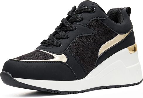 Cestfini Fashion Wedge Heeled Sneakers for Women Platform Sneakers Non-Slip Women Wedge Tennis Shoes in Saudi Arabia