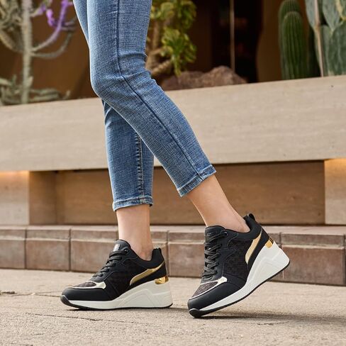Cestfini Fashion Wedge Heeled Sneakers for Women Platform Sneakers Non-Slip Women Wedge Tennis Shoes in Saudi Arabia