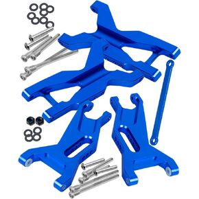 Aluminum A Arms Upgrades Part for 1/10 Slash 2WD/Slash 2WD VXL,RC Alloy Aluminum Front Rear Suspension A Arms,4PCS,Replace 2555 3631 2532,Titanium