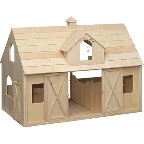 Breyer Traditional Deluxe Wood Horse Barn with Cupola Toy Model, 30.5"L x 21"H