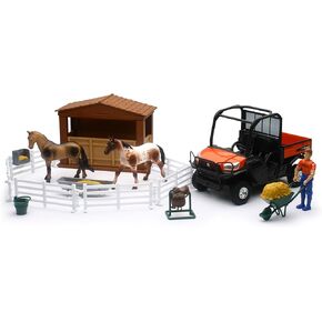 NewRay Kubota Horse Corral & RTV 1120D Playset