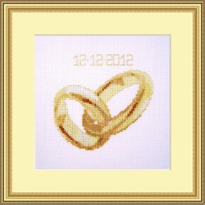 Wedding Rings Counted Cross Stitch Kit by Orcraphics