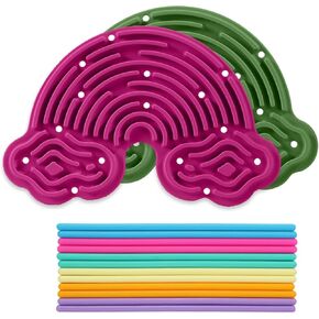 2Pcs Silicone Sensory Activity Board,Fidget Toy for Stress Relief, Anxiety,Calming, Focus, ADHD & Autism,Silent Sensory Toys Game Controller for Kids 3+ & Adults
