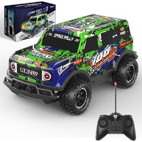 Remote Control Car, 1/24 Scale Light Up Racing Car Toys, RC Car for Kids with Cool Led Lights, Hobby RC Cars Toys Birthday Gifts for 3 4 5 6 7 8 Year Old Boys Girls