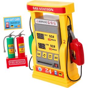 Vaguelly 1 Set Gas Station Toy Interactive Toys Children Toys Birthday Decoration for Girl Toys for Toddlers Gas Station Pump Toy Toy Sand Table Decor DIY Assembly Toy Digital