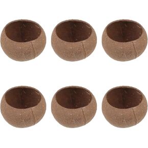 LIFKOME 6pcs Candle Bowl Craft Making Jar Scented Candles for Home Wooden Candle Jar Wooden Candle Holders Homemade Jar Candles Wood Bowl Bread Basket Candle Can Coconut Shell Storage